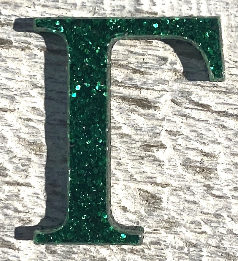 Green Glitter Acrylic Greek Letters - 2" Tall