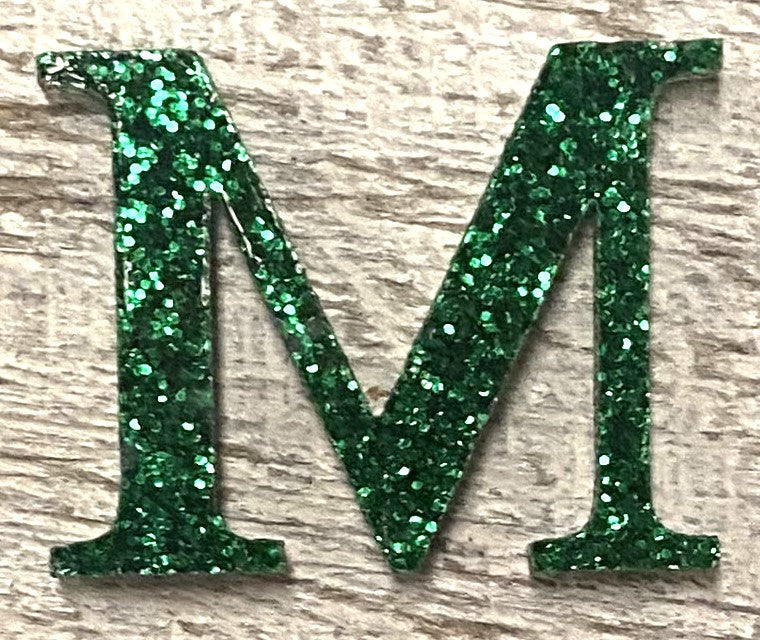 Green Glitter Acrylic Greek Letters - 2" Tall