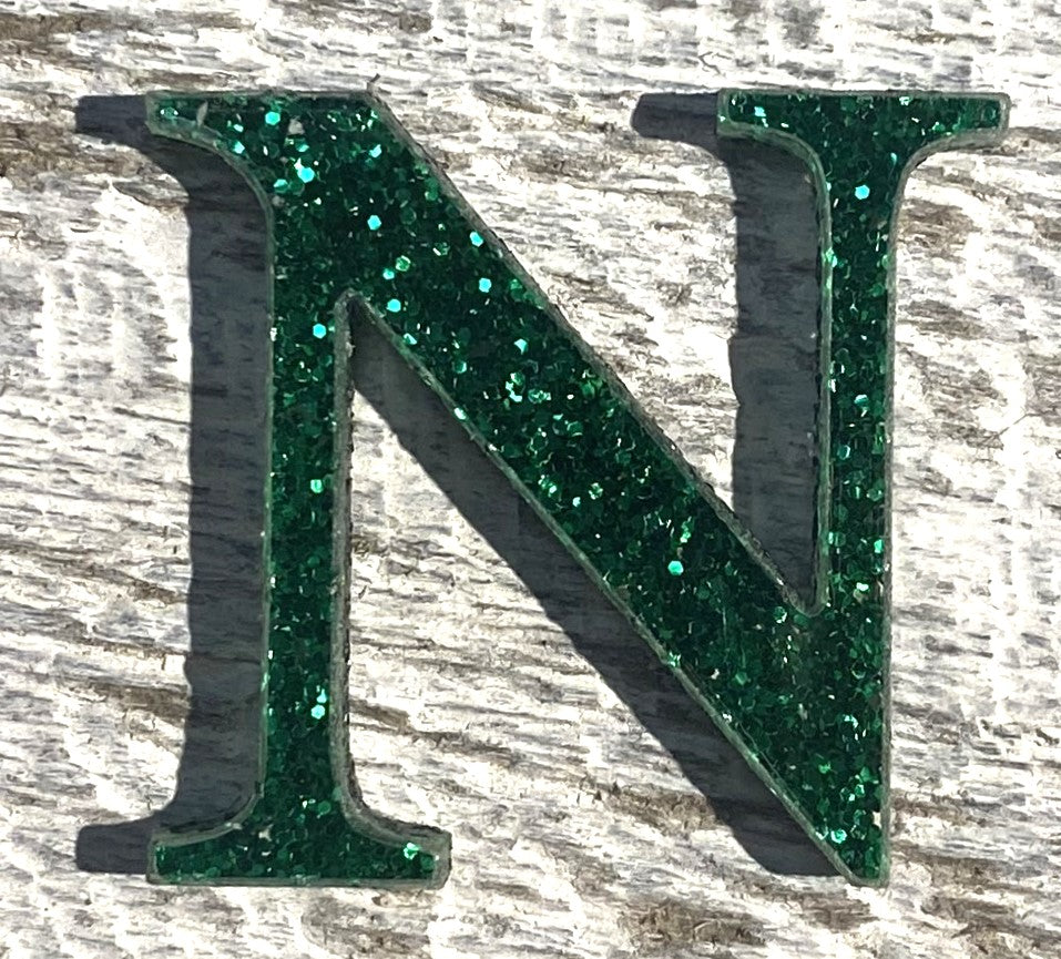 Green Glitter Acrylic Greek Letters - 2" Tall