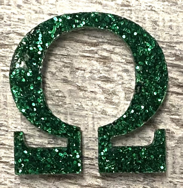 Green Glitter Acrylic Greek Letters - 2" Tall