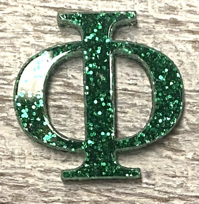 Green Glitter Acrylic Greek Letters - 2" Tall