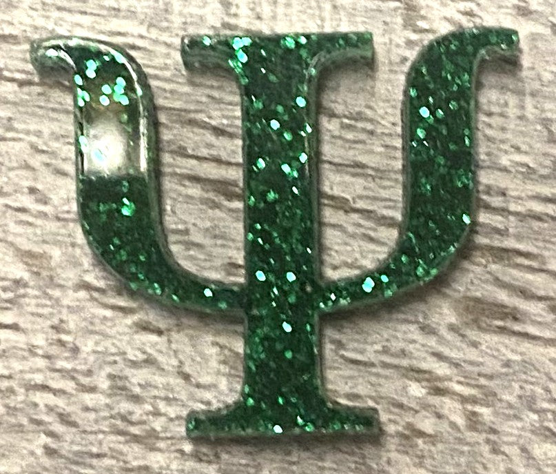 Green Glitter Acrylic Greek Letters - 2" Tall