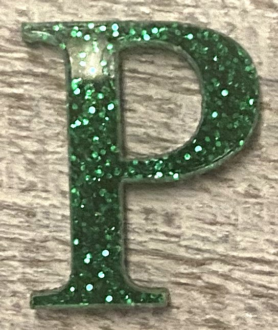 Green Glitter Acrylic Greek Letters - 2" Tall
