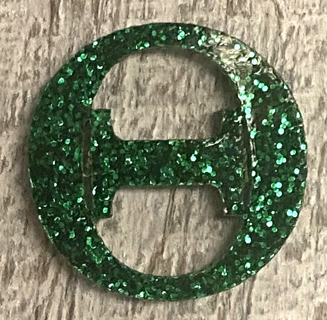 Green Glitter Acrylic Greek Letters - 2" Tall