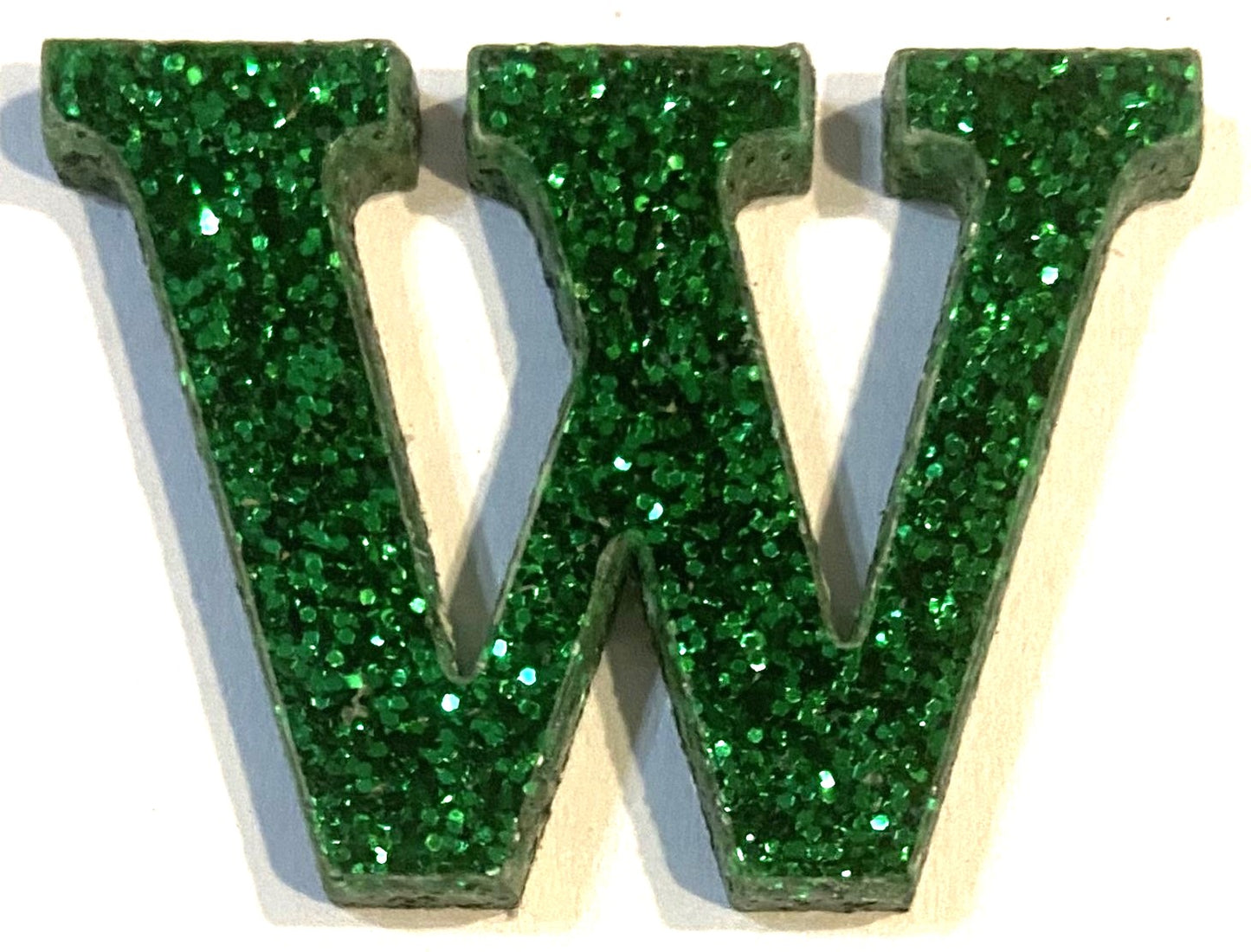 Green Glitter Acrylic Letter - 1" Tall - Font #01