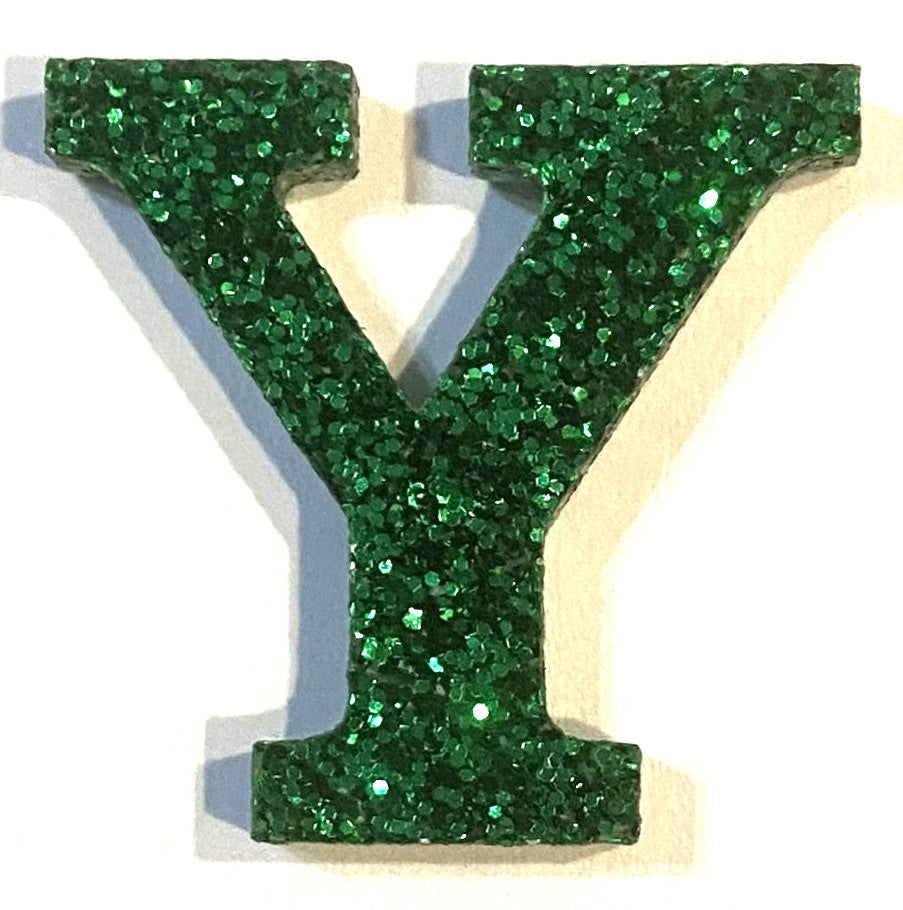 Green Glitter Acrylic Letter - 1" Tall - Font #01