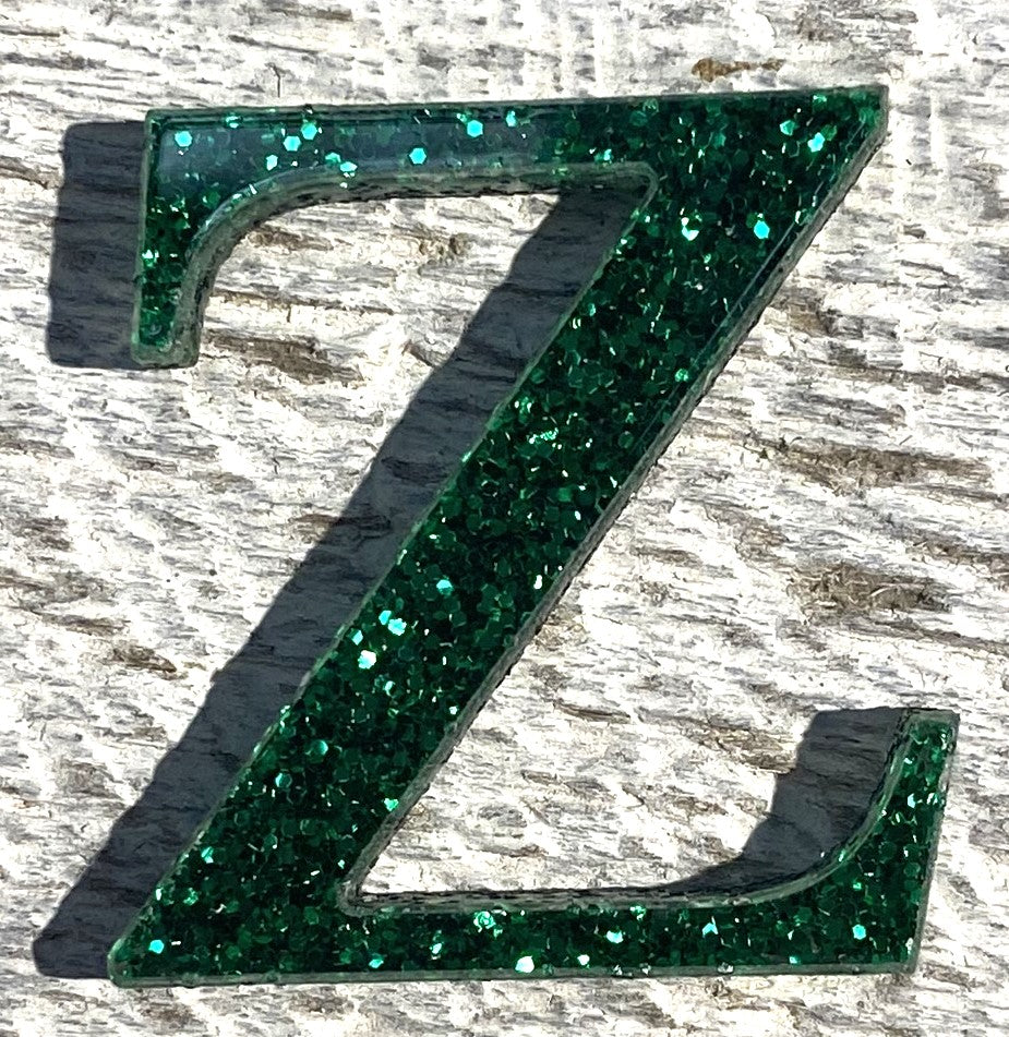 Green Glitter Acrylic Greek Letters - 2" Tall