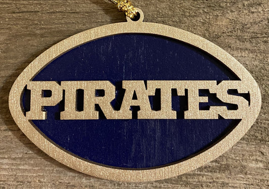 Pirates Ornament - Gold over Navy