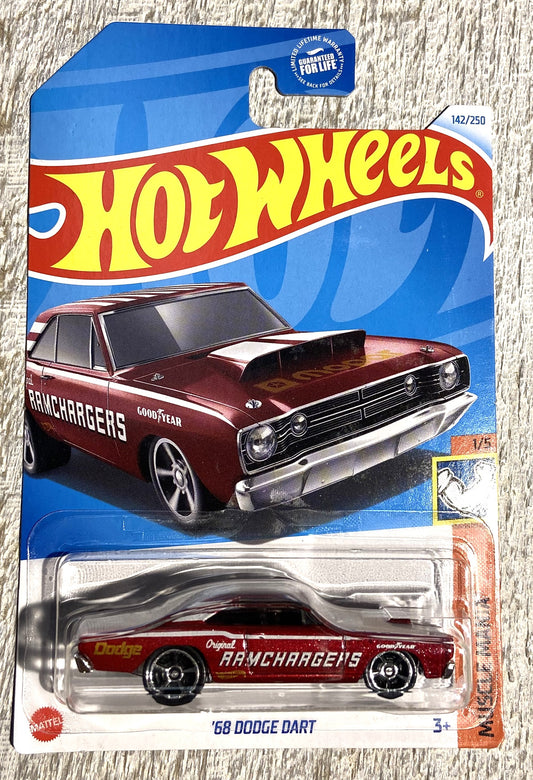 2024 Hot Wheels #142 68 Dodge Dart RED