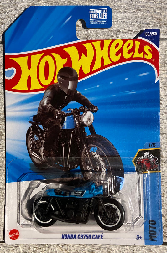 2025 Hot Wheels #150 Honda CB750 Cafe BLUE
