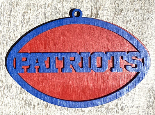 Patriots Ornament - Blue over Red