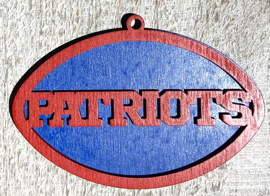 Patriots Ornament - Red over Blue