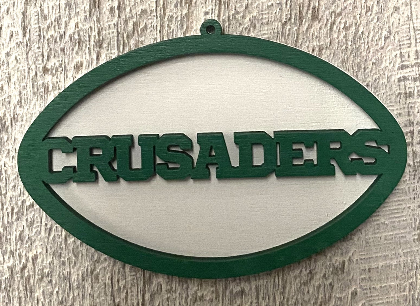 Crusaders Ornament - Green over White