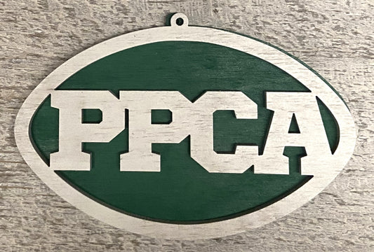 PPCA Ornament - White over Green