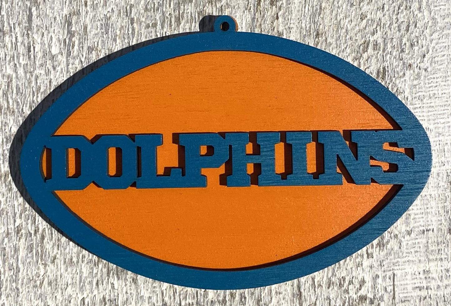 Dolphins Ornament - Lagoon over Orange