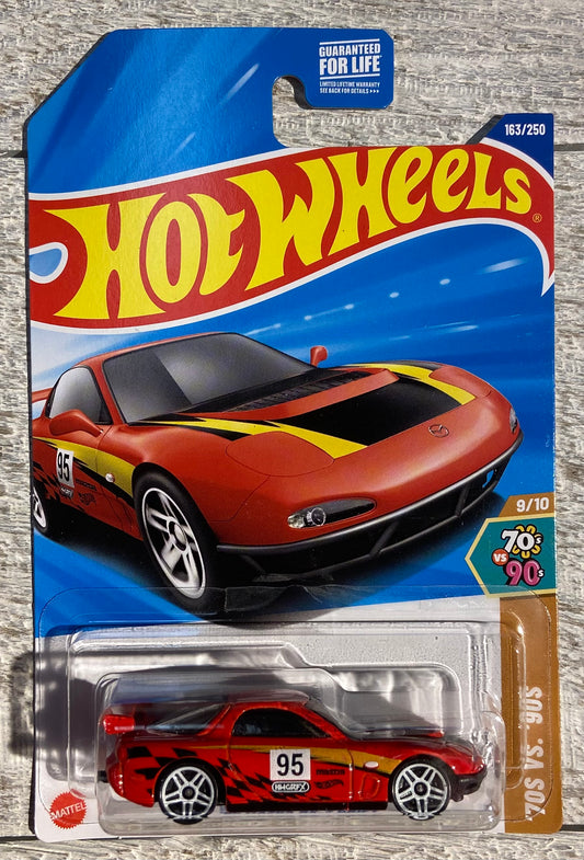 2025 Hot Wheels #163 95 Mazda RX7 Drift RED