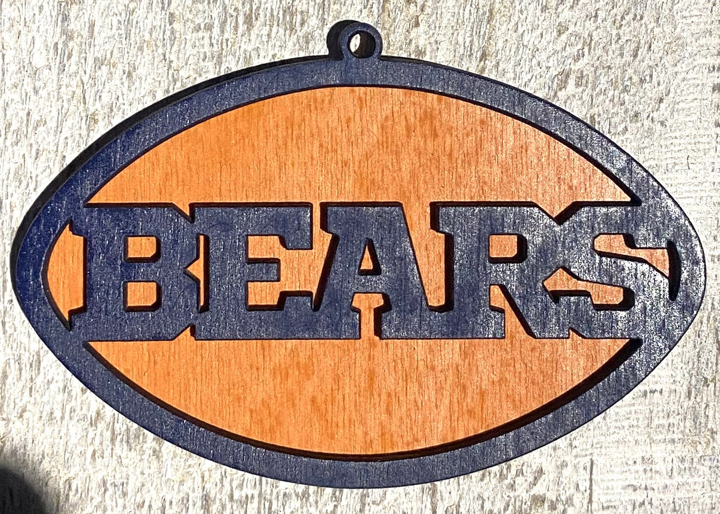 Bears Ornament - Navy over Orange