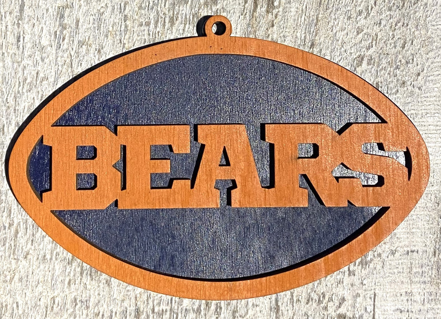 Bears Ornament - Orange over Navy