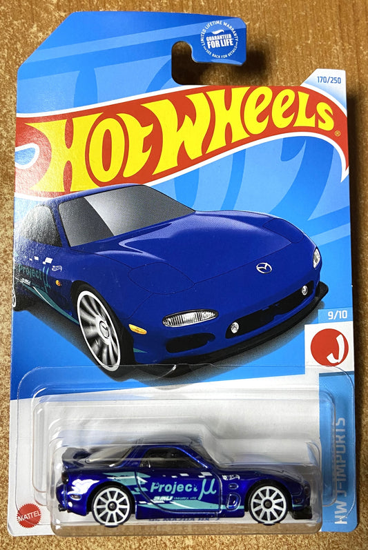 2024 Hot Wheels #170 95 Mazda RX-7 BLUE