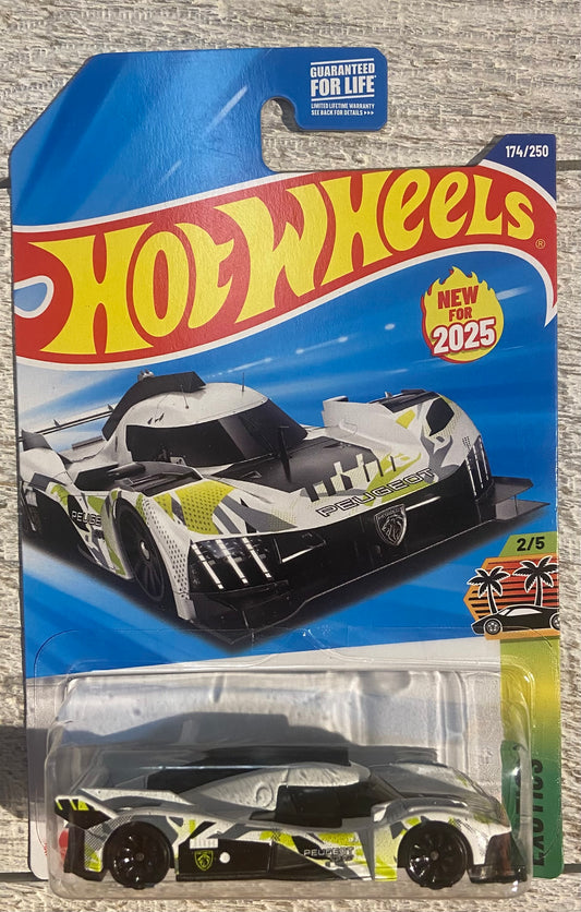 2025 Hot Wheels #174 Peugeot 9x8 Hypercar WHITE