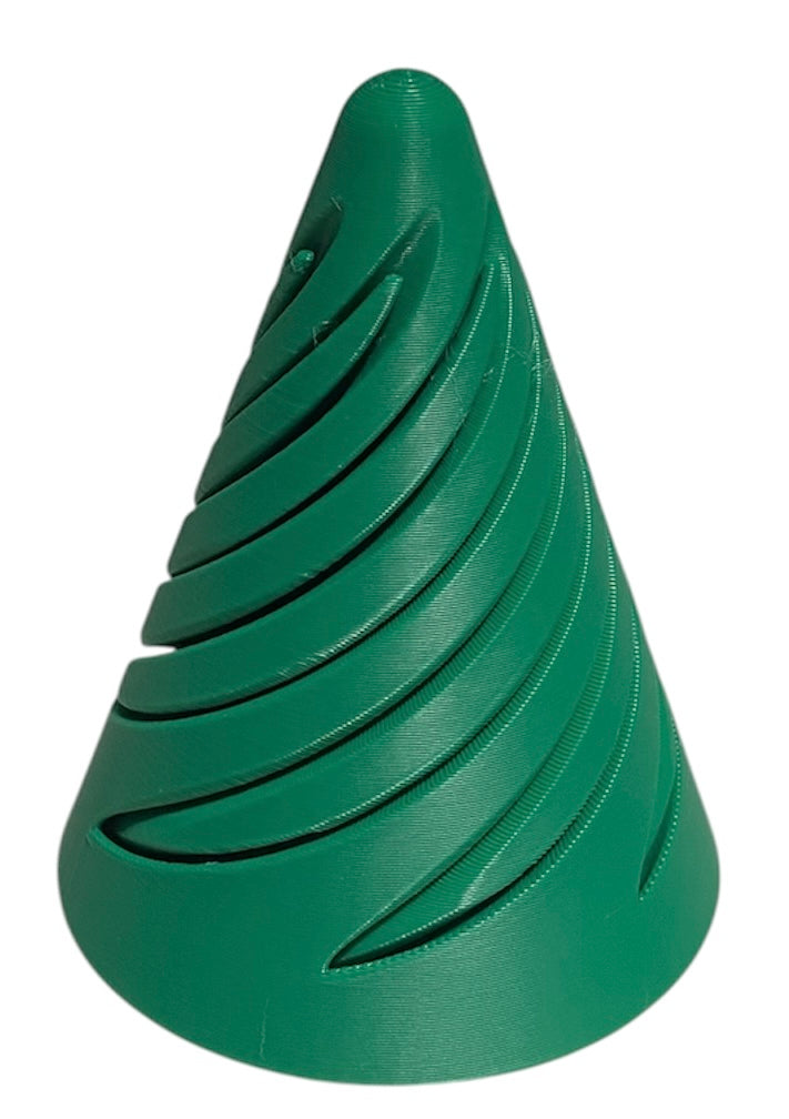 Pass Through Fidget Cone - 3-1/2" x 3" - Mistletoe Green