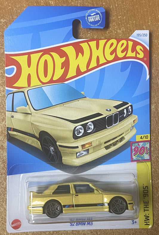 2024 Hot Wheels #195 92 BMW M3 YELLOW