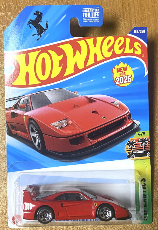 2025 Hot Wheels #198 Farrari F40 Compitizone RED