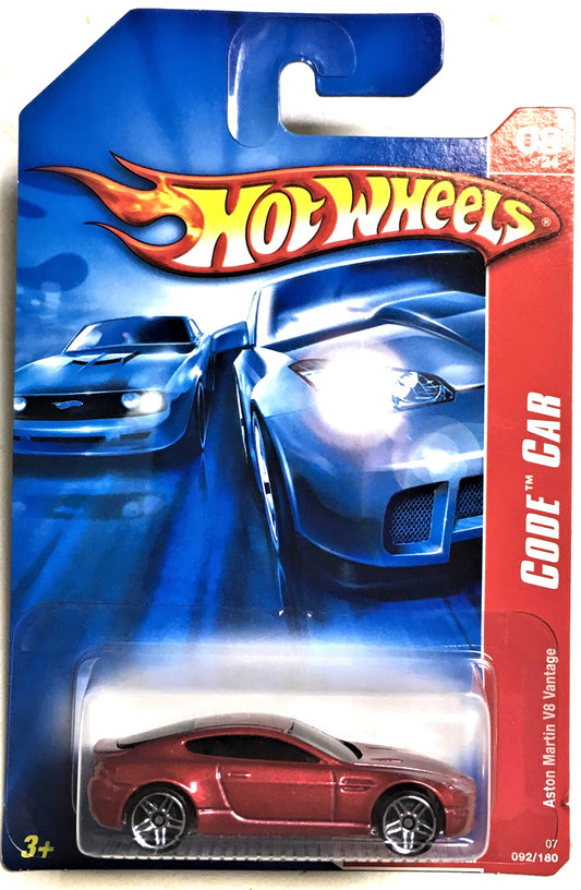 2007 Hot Wheels #92 Aston Martin V8 Vantage RED