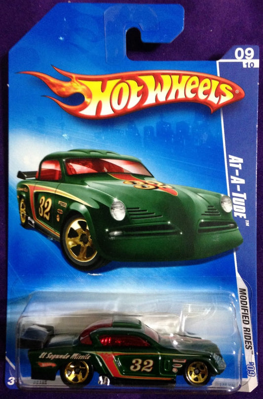 2009 Hot Wheels #165 At-A-Tude GREEN
