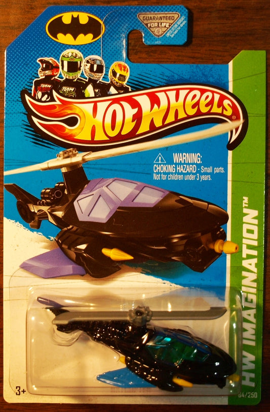 2013 Hot Wheels #64 Batcopter BLACK