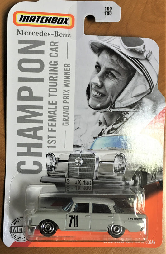2020 Matchbox #100 62 Mercedes Benz 220 SE Sedan