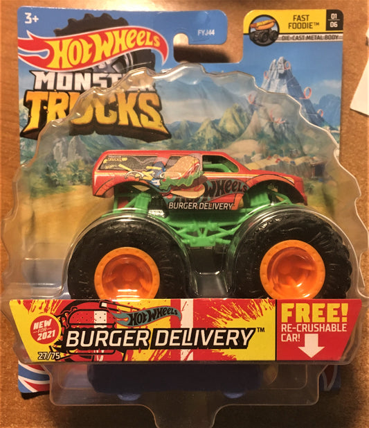 2021 Hot Wheels Monster Trucks #27 Burger Delivery
