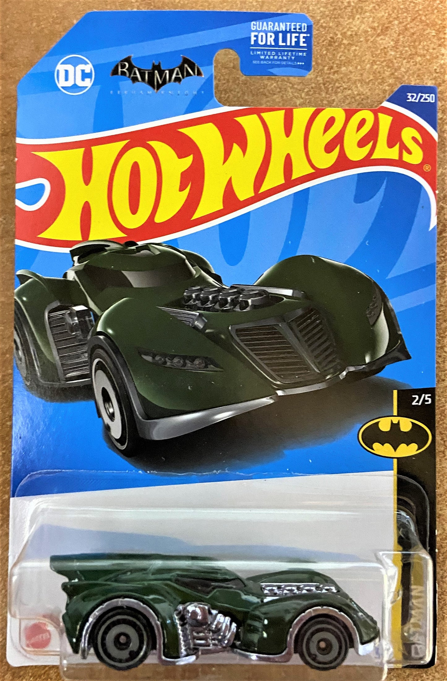 2022 Hot Wheels #32 Batman Arkham Asylum Batmobile GREEN