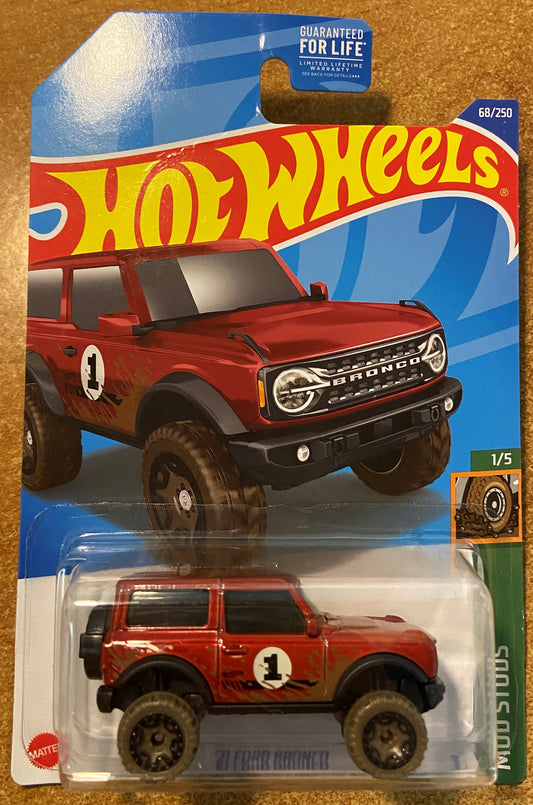 2022 Hot Wheels #68 21 Ford Bronco RED