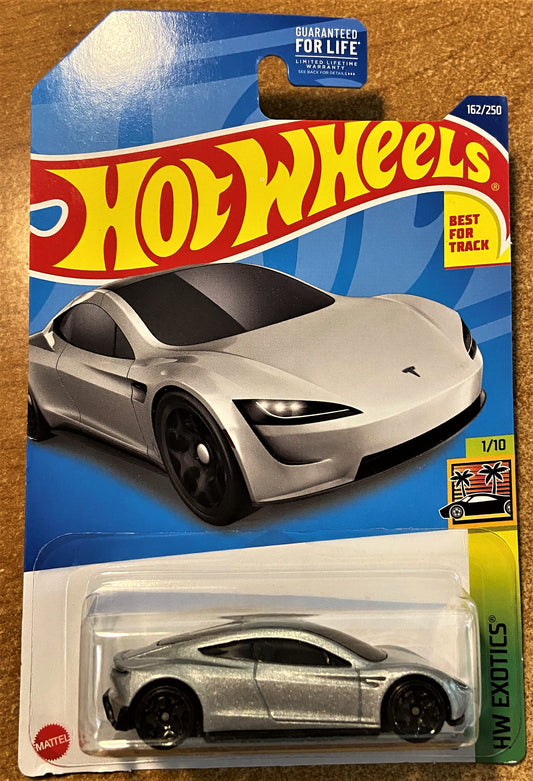 2022 Hot Wheel #162 Tesla Roadster SILVER