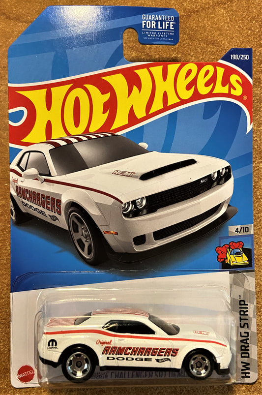 2022 Hot Wheel #198 Dodge Challenger SRT Demon WHITE