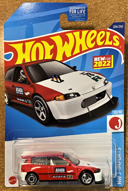 2022 Hot Wheel #204 Honda Civic Custom RED
