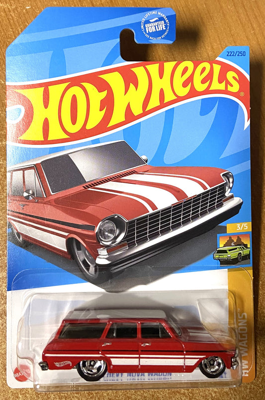 2023 Hot Wheel #222 64 Chevy Nova Wagon RED