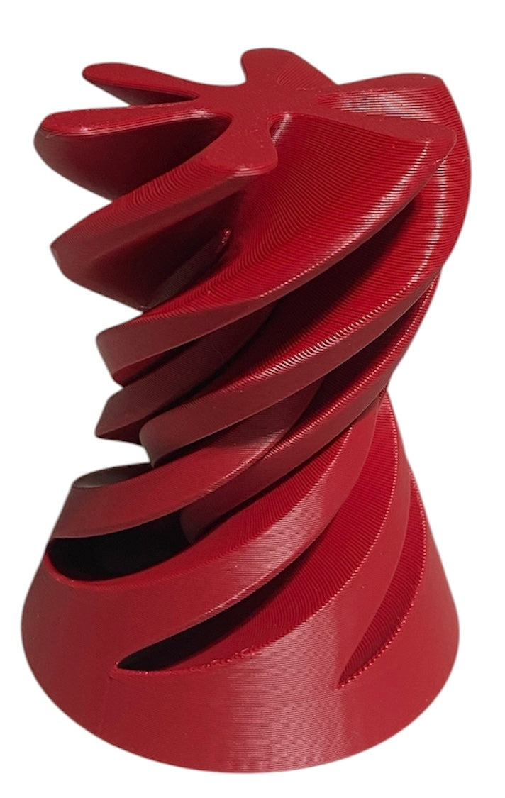 Pass Through Fidget Cone - 3-1/2" x 3" - CRIMSON