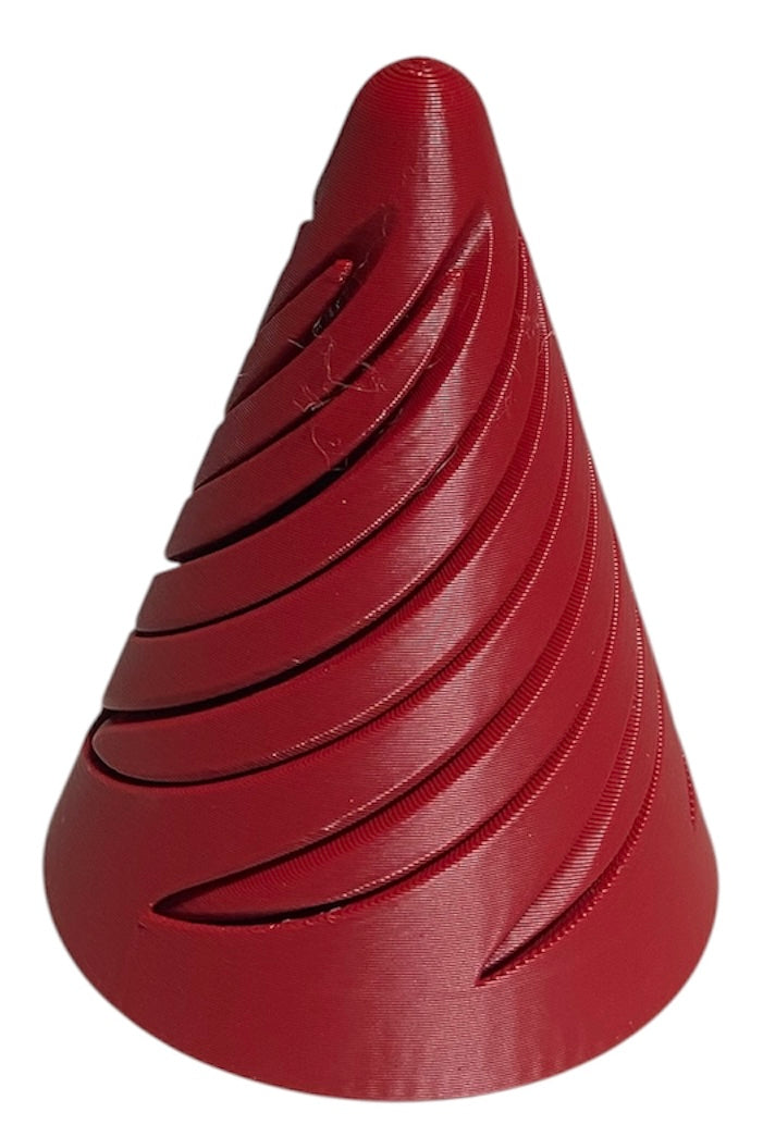 Pass Through Fidget Cone - 2-1/2" x 2" - Crimson