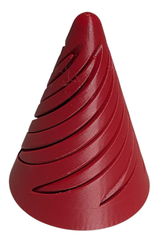 Pass Through Fidget Cone - 3-1/2" x 3" - CRIMSON