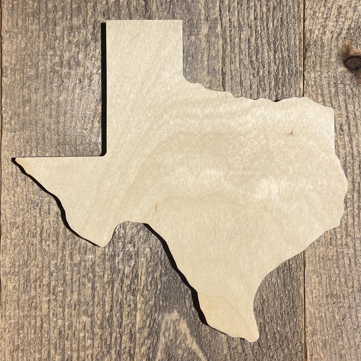 Texas Shape - Unfinished 1/8" Plywood