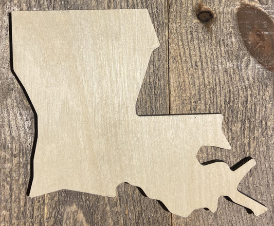 Louisiana Shape - Unfinished 1/8" Plywood