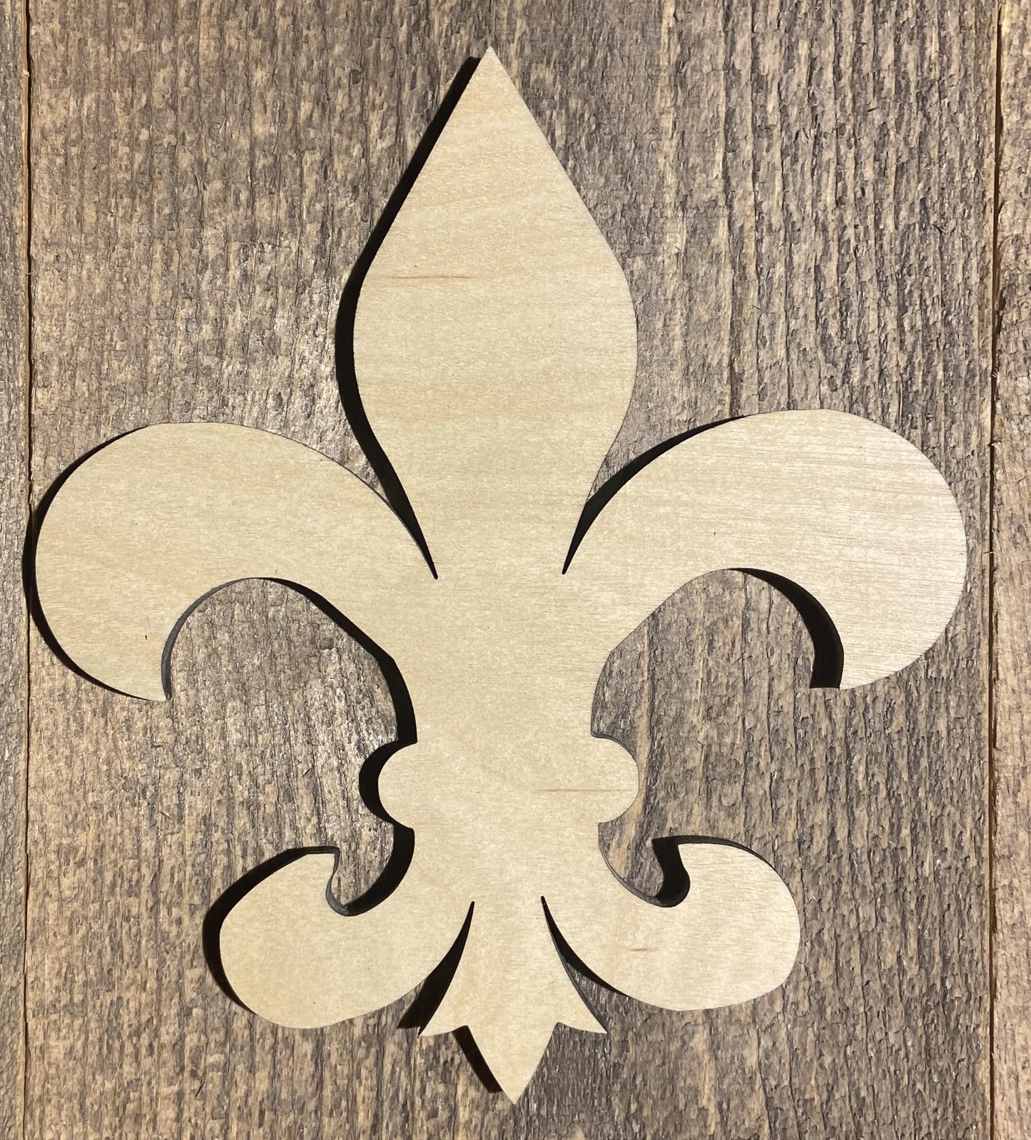 Ready to Paint Shape - 1/8" Birch - Fluer De Lis - S221