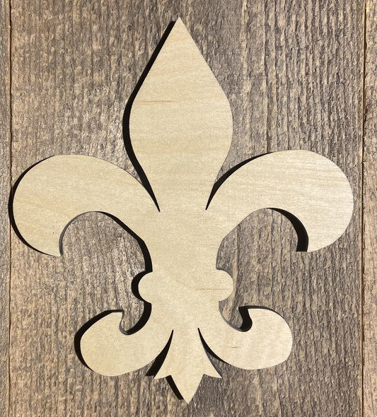 Ready to Paint Shape - 1/8" Birch - Fluer De Lis - S221
