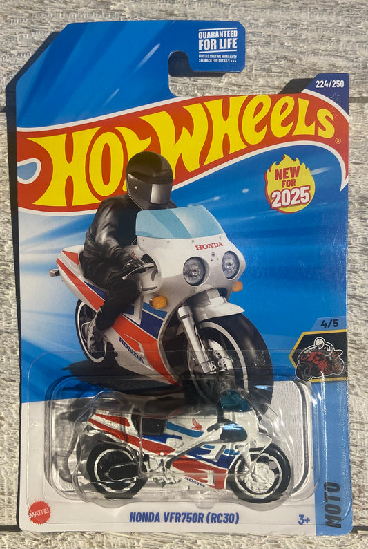 2025 Hot Wheels #224 Honda VFR750R WHITE