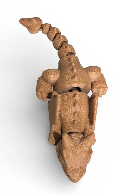3D printed 4" Lazy Dragon, Caramel