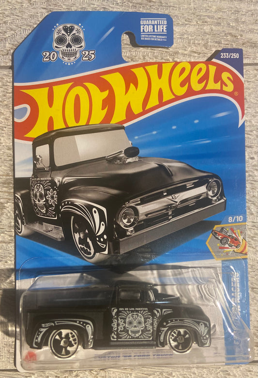 2025 Hot Wheels #233 Custom 56 Ford Truck BLACK