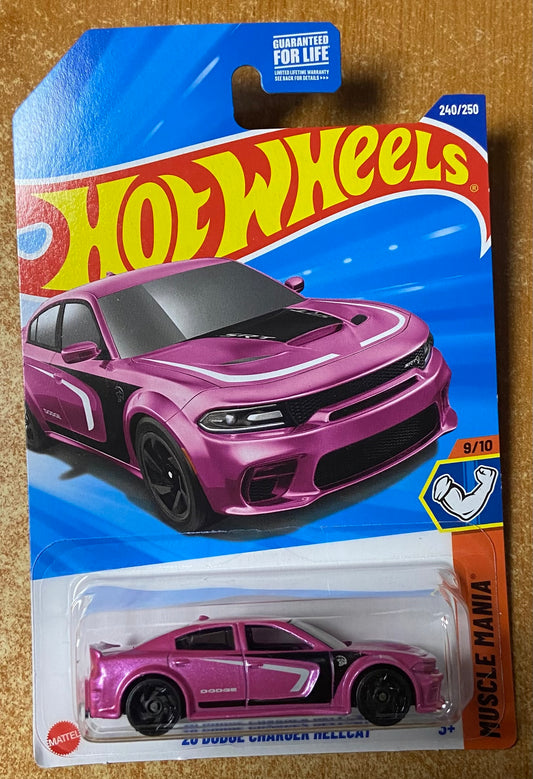 2025 Hot Wheels #240 20 Dodge Charger Hellcat PINK