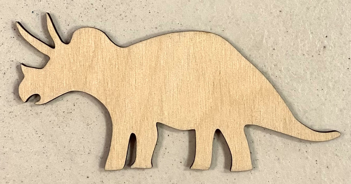 Triceratops Shape - Unfinished 1/8" Plywood